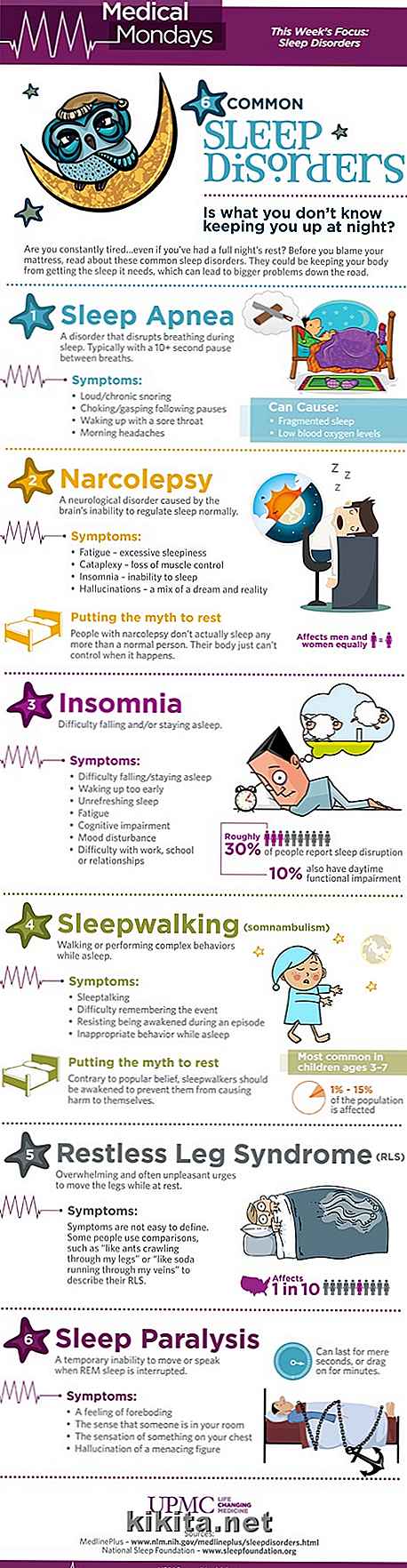 6 Trastornos del sueño comunes que te mantienen despierto por la noche